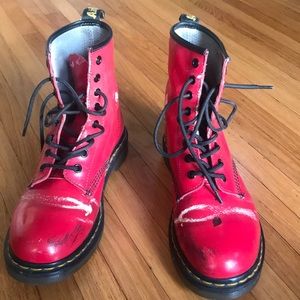 Red Doc Martens Size 8 women